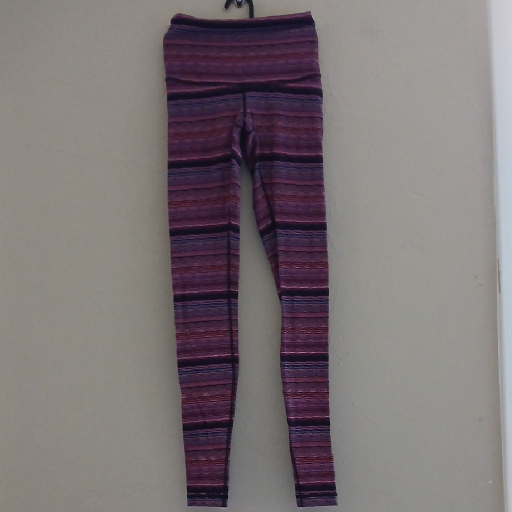 Lululemon Athletica Vibrant Purple and Pink Leggings Size XS